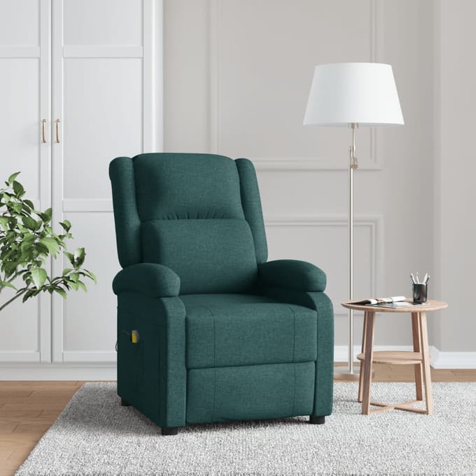 vidaXL - Massagestoel - stof - donkergroen