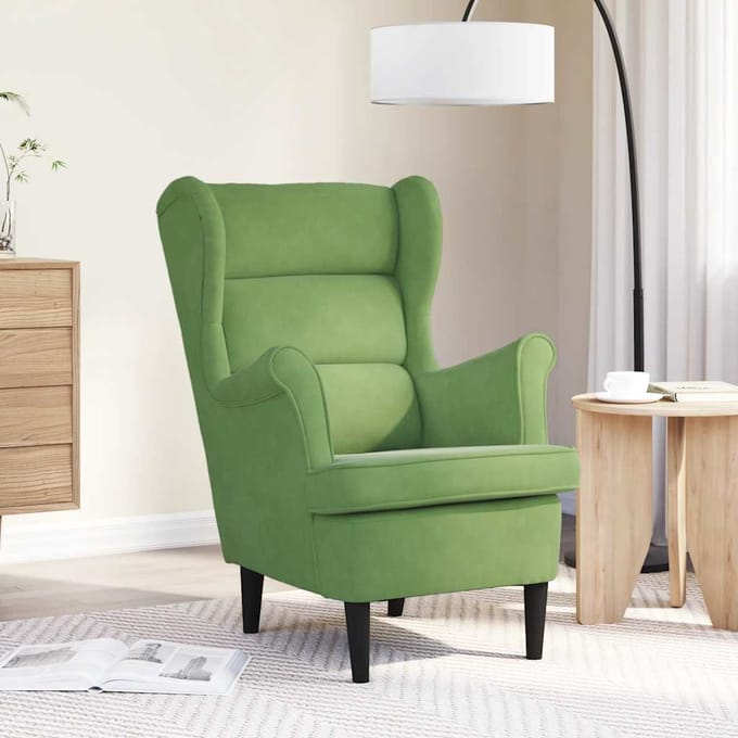 vidaXL Fauteuil fluweel lichtgroen