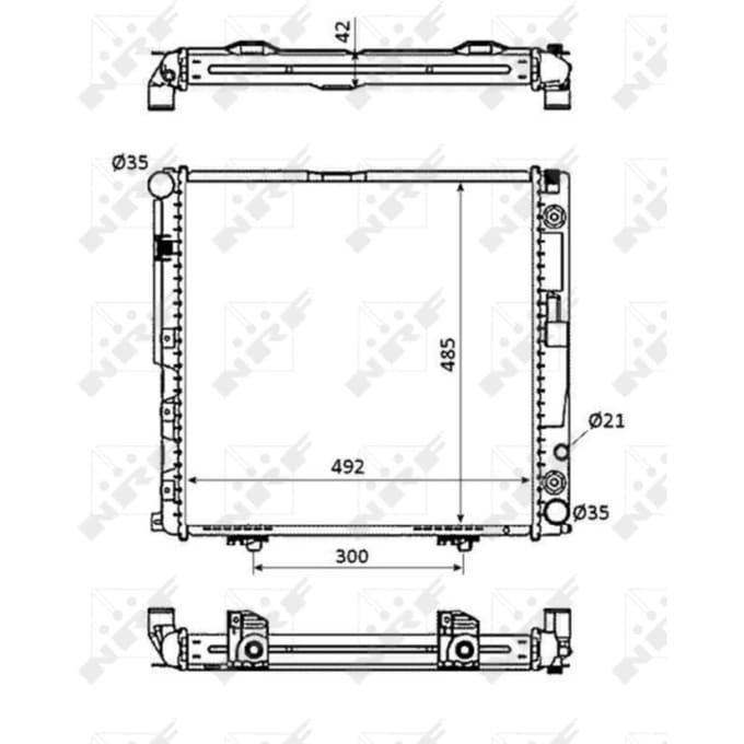 Radiator, motorkoeling NRF 53872