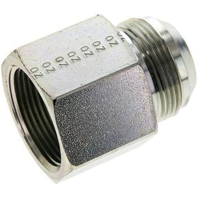 JIC  Verloopnippel UN 1-5/8''-12 Man X 1 1/4'' NPT Binnendraad Staal 80bar