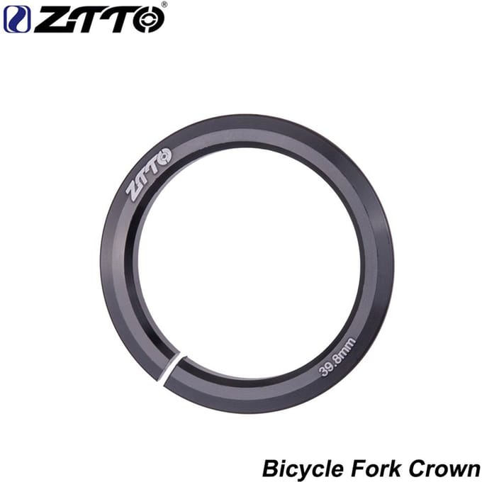 Fiets Tapered Vork Open Kroon Ras Vervanging Headset Basisring voor 1.5 inch Vork 52mm 54mm Fiets gray