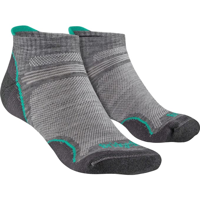 Bridgedale - Dames Wandelsokken Merino Laag - Midden Grijs / Surf