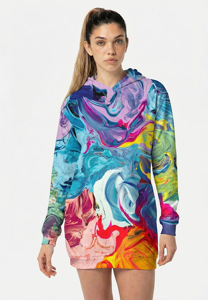 "Paintjob" Oversize hoodiejurk