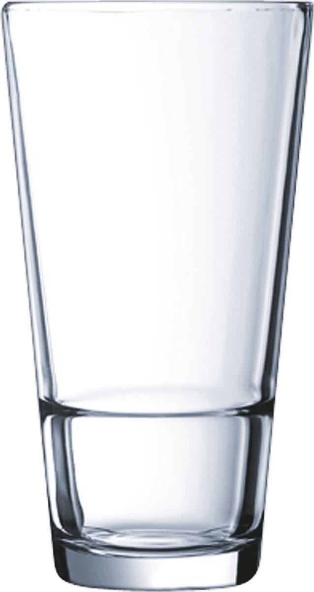 Set van 6 Hoge Glazen 470 ml - Stapelbaar en Duurzaam
