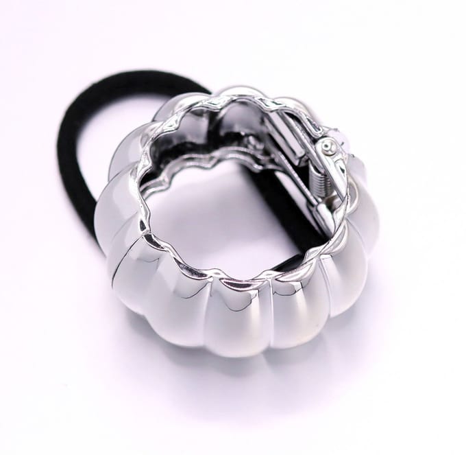 Staartklem zilver ribbel