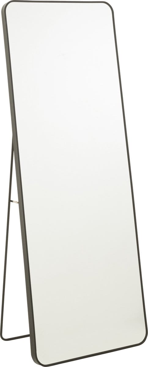 J-Line spiegel Op Voet Rechthoek - glas/metaal - zwart - 55 x 150 cm