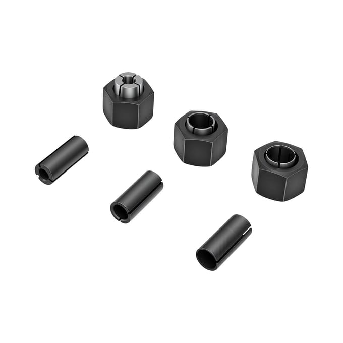6 Stuks Router Spantangmoer Set Past voor DW6214 DW618 1 2 inch 1 4 inch 12 mm 12,7 mm naar 8 mm 12,7 mm naar 6 mm Router Vervanging