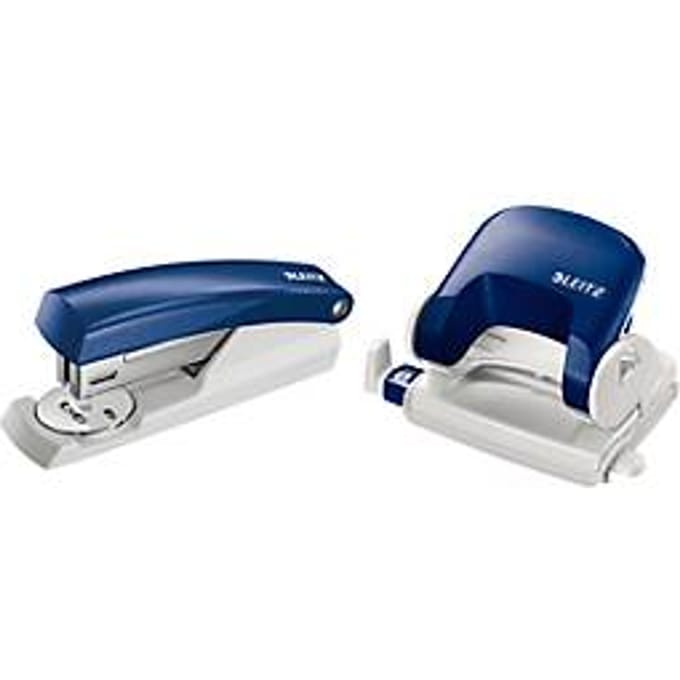 LEITZ® perforator 5038 + nietmachine 5501 SET, blauw
