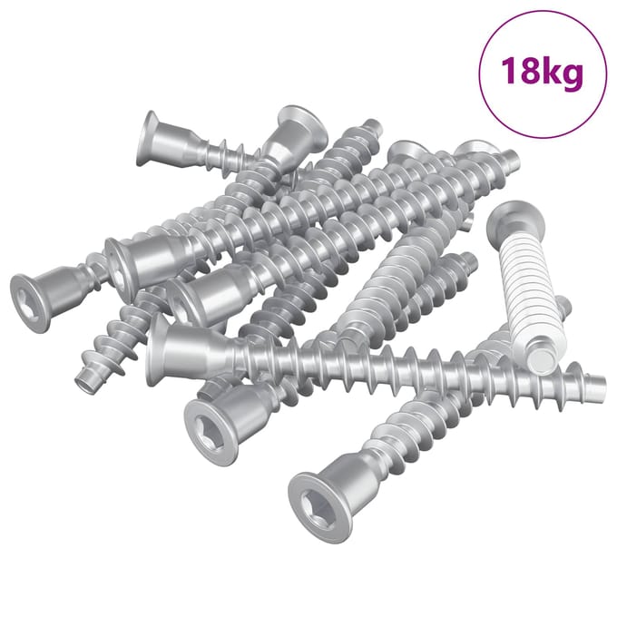 vidaXL Confirmatschroeven 2100 pcs Zilver Metaal