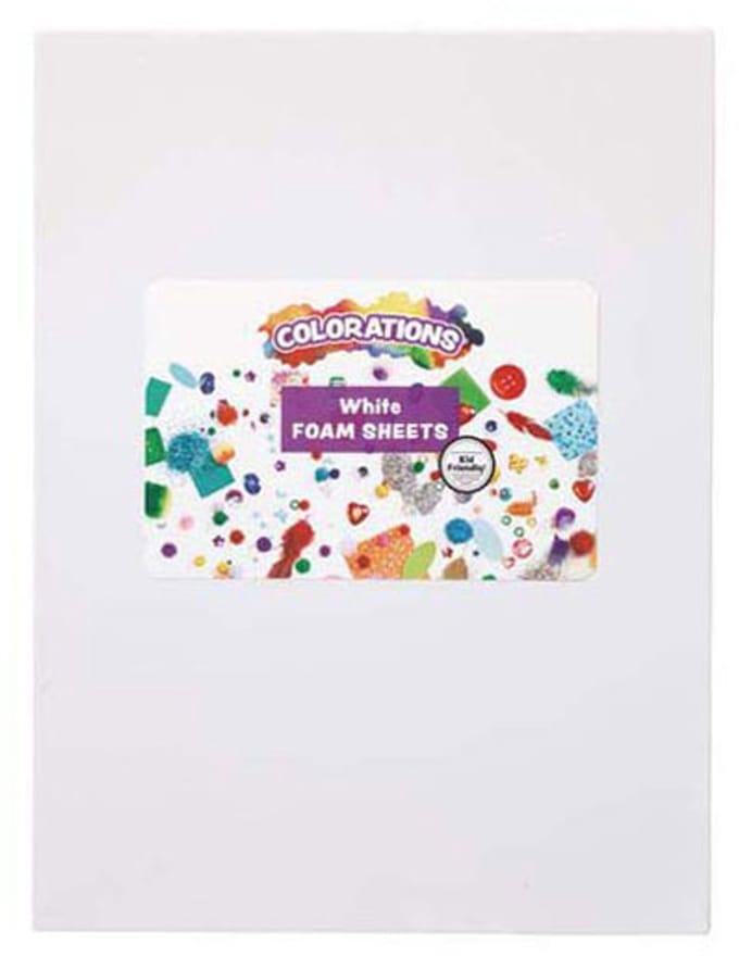 Colorations foam knutselvellen wit 10 stuks - creatief speelgoed.