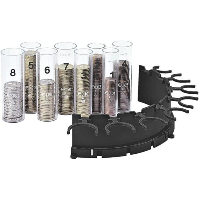 Muntinworp ratiotec voor Coinsorter CS 50, 8 muntcilinders, transparant