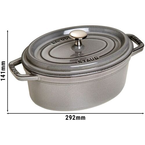 STAUB LA COCOTTE - Kookpot - Ovaal - 230mm - Gietijzer - Grafietgrijs