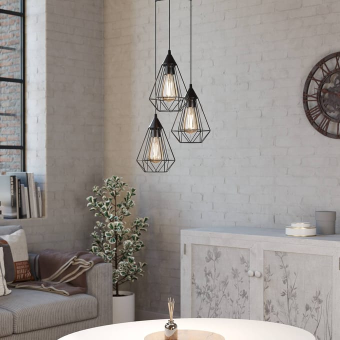 EGLO Tarbes Hanglamp - E27 - Ø 31 cm - Zwart