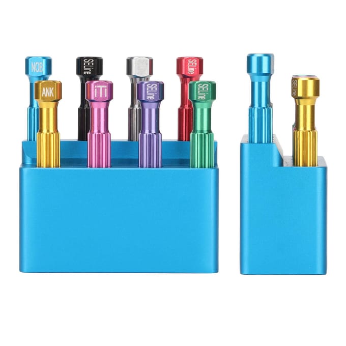 8 pièces Tournevis pour Implants Acier Inoxydable Ergonomique Ensemble de Tournevis à Vis pour Implants Dentaires pour Dentiste bleu