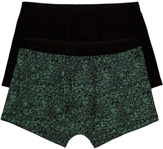 Men Plus - Heren - Hip-pants FLEXLASTIC® Buikfit 2-pack ondergoed - Groen - Maat L