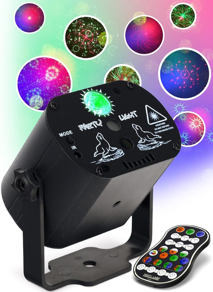CHEROY Party Light - Discolamp - Lichteffect - Stroboscoop - LED - Laser Op Geluid - Feestverlichting - Draadloos - Met Afstandsbediening