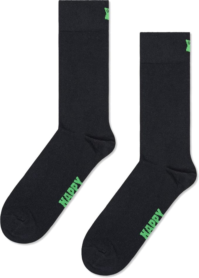 Happy Socks Solid Sock - unisex sokken - zwart - Unisex - Maat: 36 - 40