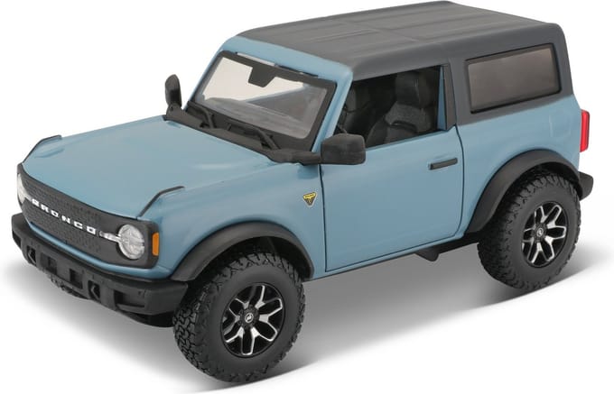 Maisto Modelauto/speelgoedauto Ford Bronco Badlands - blauw - 18 cm - schaal 1:24