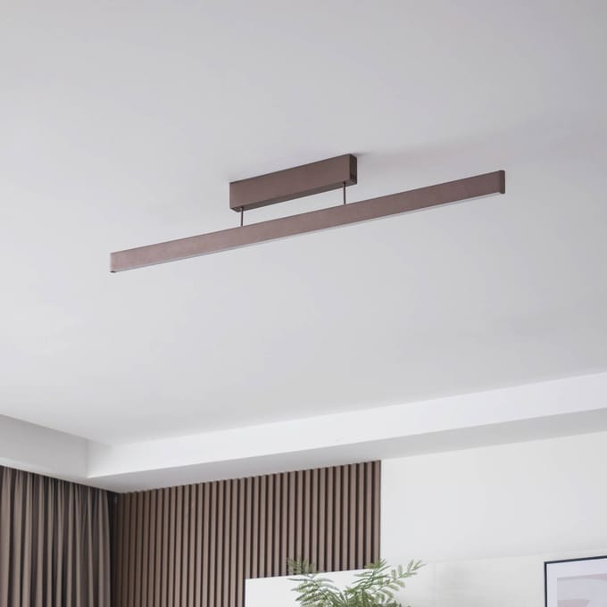 Lucande Smart LED plafondlamp Mylosh, koffie, CCT, Tuya