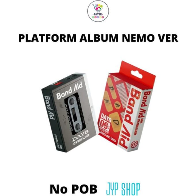 Sélectionnez l'album de la plateforme POB Nemo Ver DAY6 9th Mini Album BAND AID No POB Random Ver gray