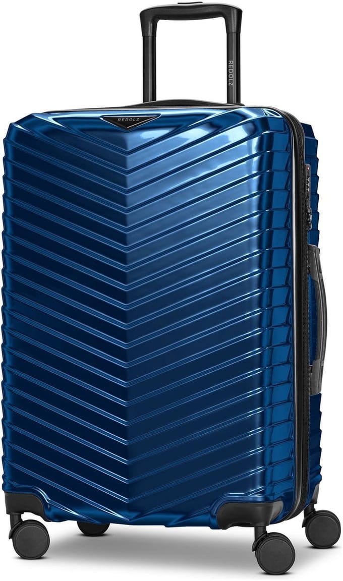 REDOLZ trolley Essentials 18 Trolley Metallic-Blue Shiny blauw 66cm
