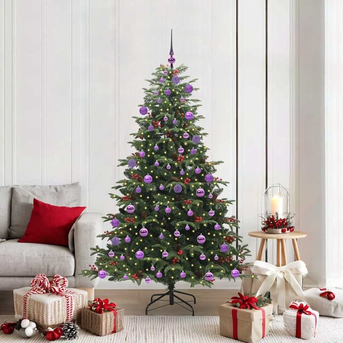vidaXL - Kunstkerstboom - Groen - 180 - cm - PVC - en - Metaal - en - Plastic