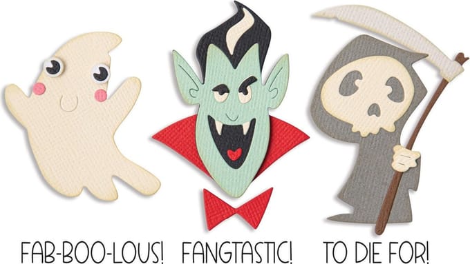 Sizzix Thinlits Die Set with Stamps Spooky Friends