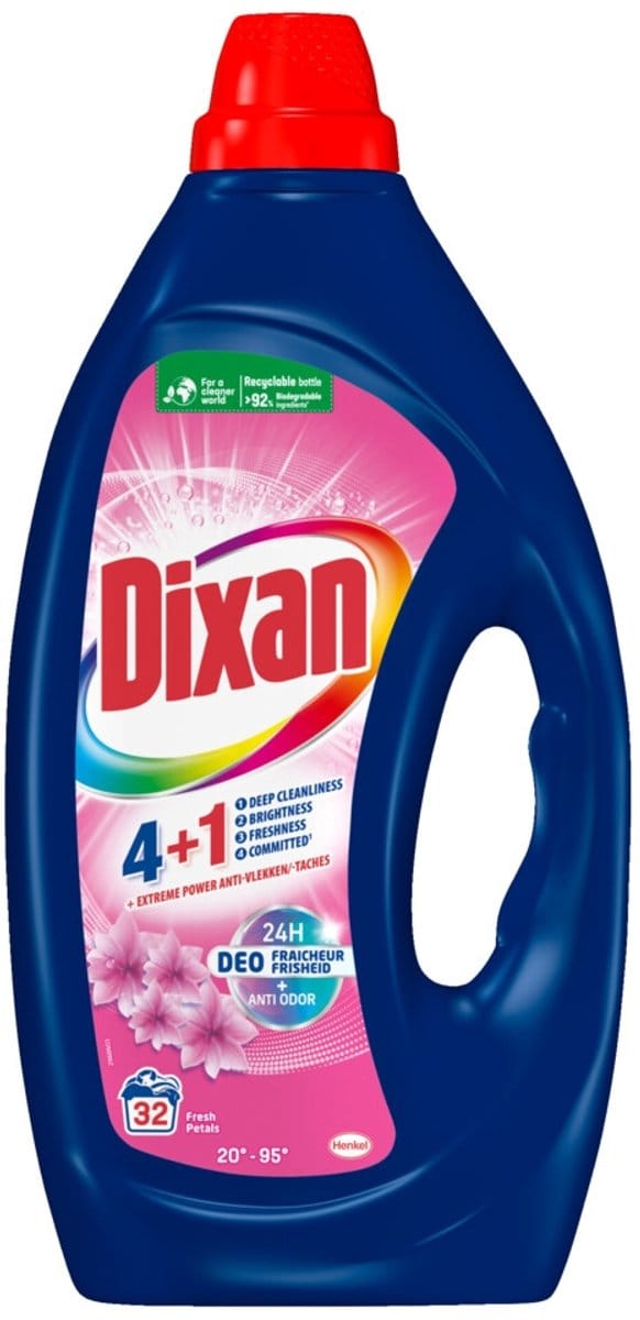 Dixan - Vloeibaar wasmiddel - Fresh Pink - 32 wasbeurten - 1 stuk