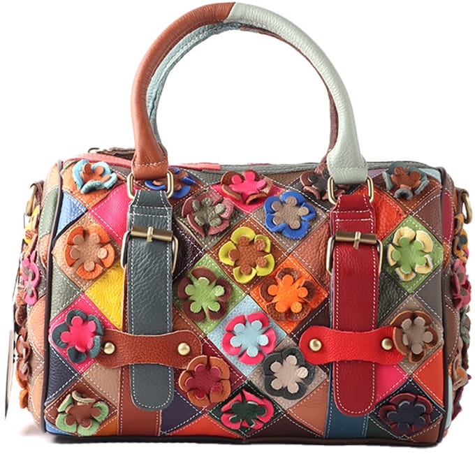 Giuliano lederen handtas Irelia - Dames - Made in Italy - Multicolor