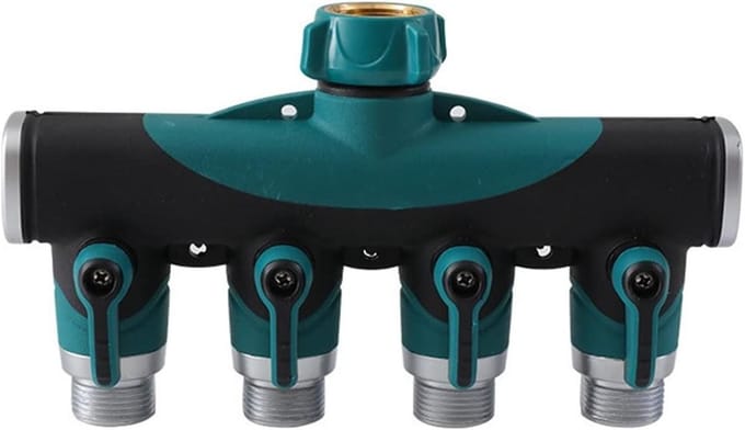 Water Timer - Irrigatie Controller - Gazon Water Geven - Wifi Afstandsbediening - 4-weg connector - Grijs