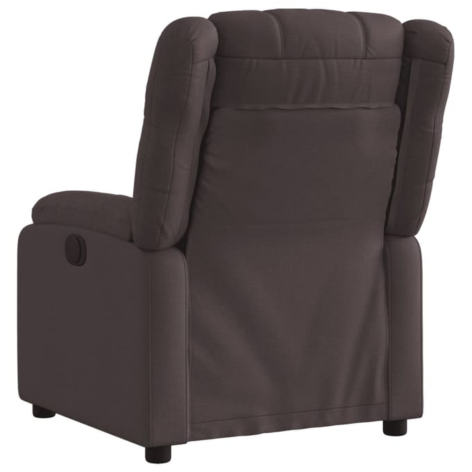vidaXL - Fauteuil - verstelbaar - stof - donkerbruin