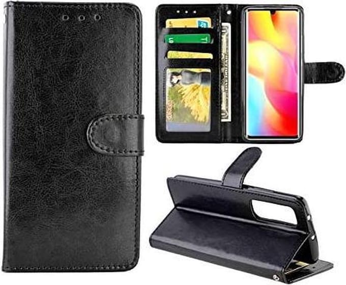 Portemonnee Book Case Hoesje Geschikt voor: Xiaomi Mi Note 10 Lite -  zwart