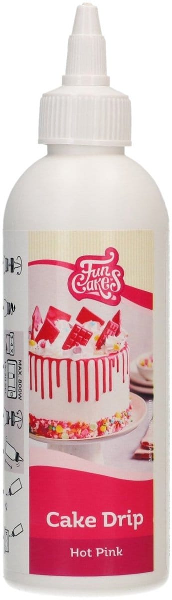 FunCakes Cake Drip - Felroze - 180 g - Drip Cake Decoratie - Knijpfles