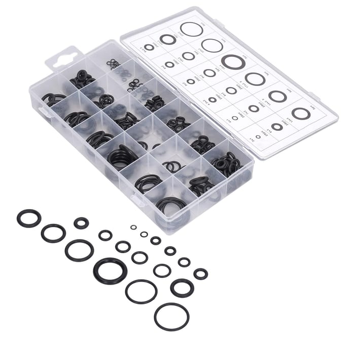 225 STUKS O-ring Assortiment Rubberen Afdichtingsringen Multifunctionele Slijtvaste Ringen Kit gray