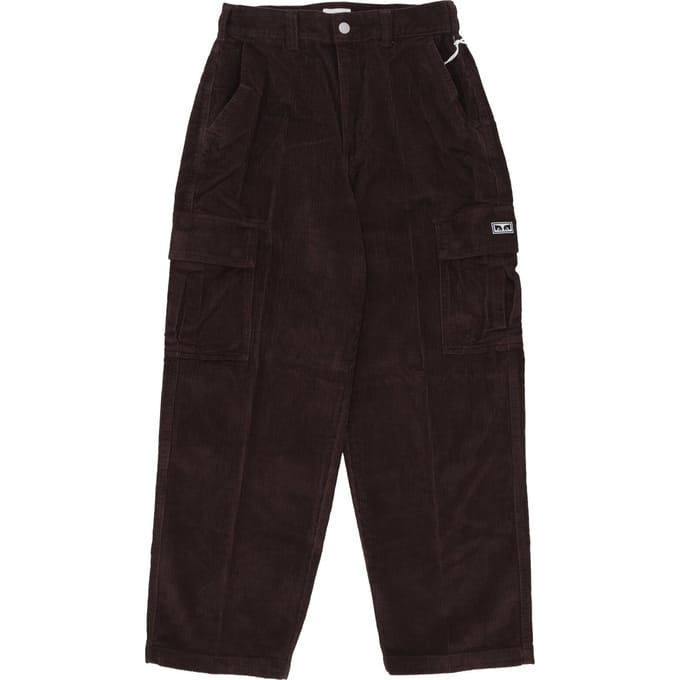 Bigwig Baggy Corduroy Cargo Pant Java Bruine herenlange broek