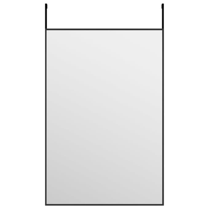 vidaXL - Deurspiegel - 40x60 - cm - glas - en - aluminium - zwart