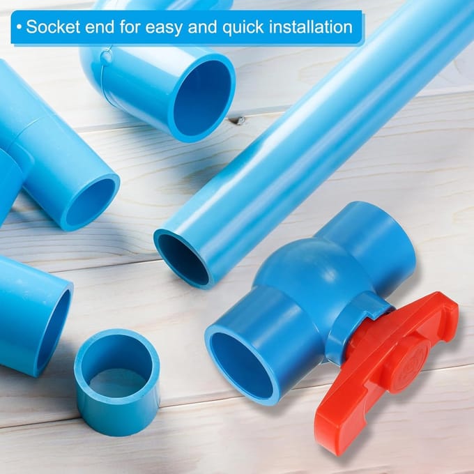 Kogelkraan 40 mm ID PVC met Draaibaar Handvat voor Waterregeling (2 Stuks)