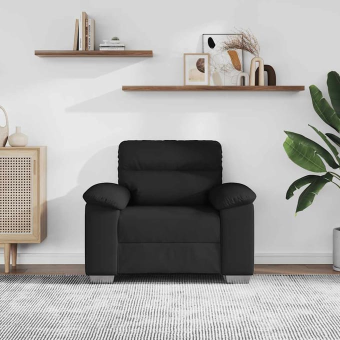 vidaXL - Fauteuil - 100x81x84 - cm - kunstleer - zwart