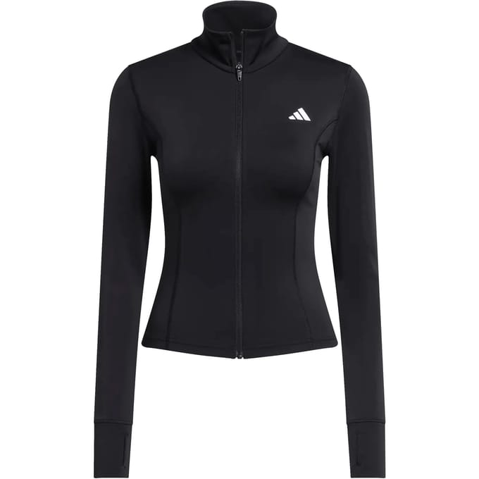 Adidas Performance Optime Essentials Jack Met Lange Ritssluiting - Dames - Zwart
