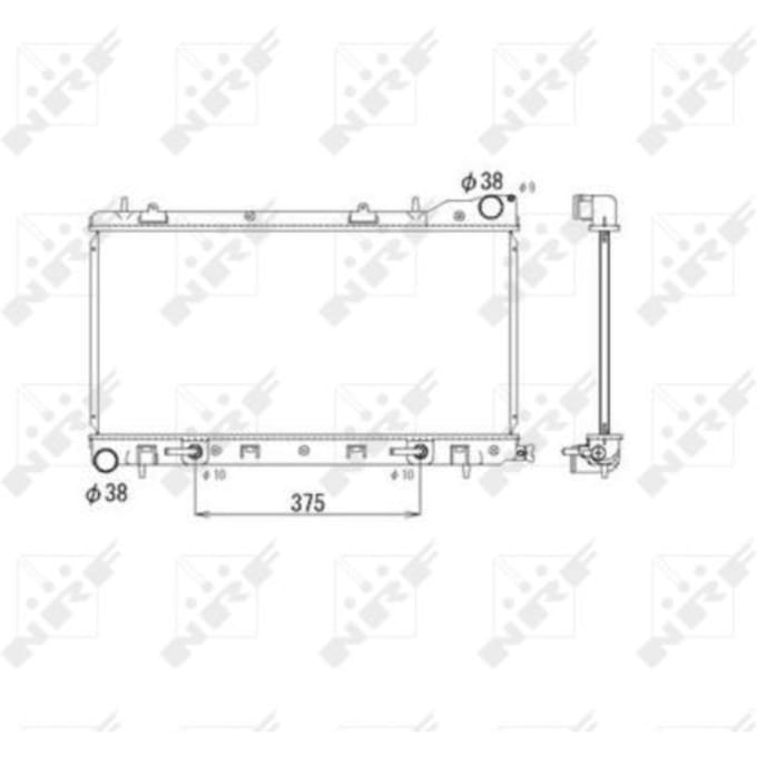 Radiator, motorkoeling NRF 53596