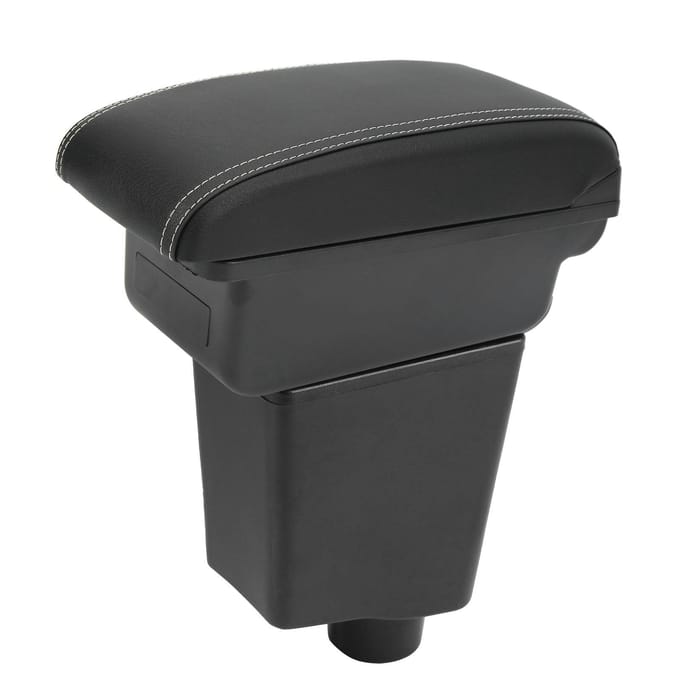 Middenarmsteun Opbergdoos Console Kunstleer Zachtsluitend Vervanging voor Captur Clio 4 black