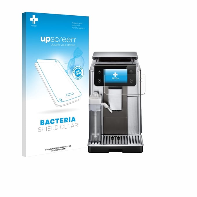 upscreen - Screenprotector voor DeLonghi PrimaDonna Aromatic ECAM630.75.TSM - Folie Beschermfolie transparant antibacterieel