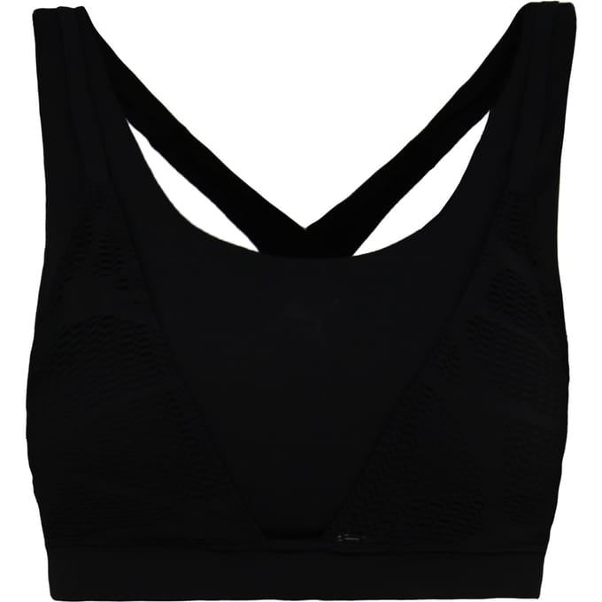 Puma Studio lace Strappy Bra Low Impact Zwart Dames Training Crop Top 656685 01