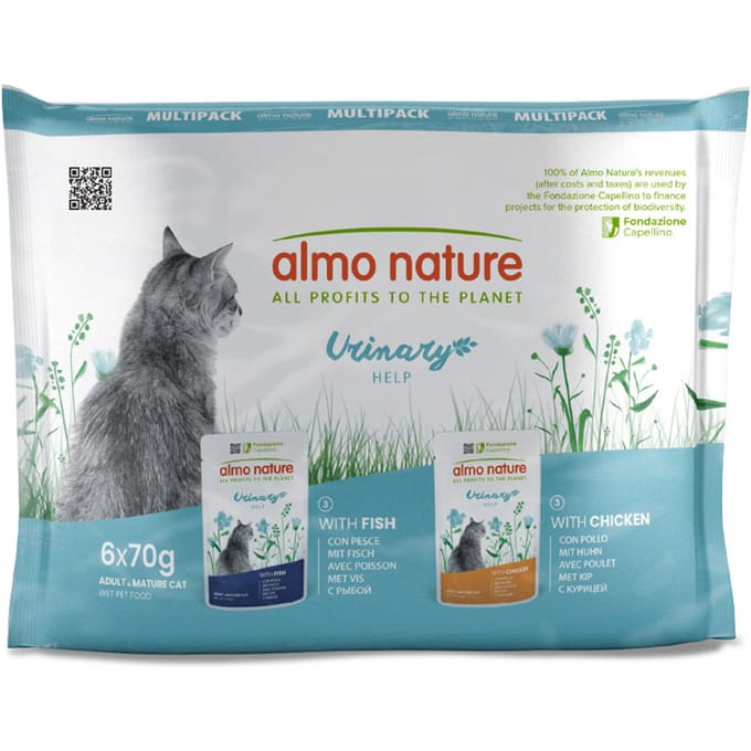 12x70g Urinary Help Vis & Kip Almo Nature Holistic Kattenvoer