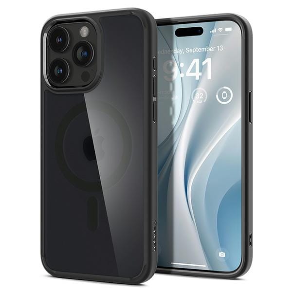 Spigen Ultra Hybrid Backcover MagSafe voor de Apple iPhone 15 Pro - Frost Black