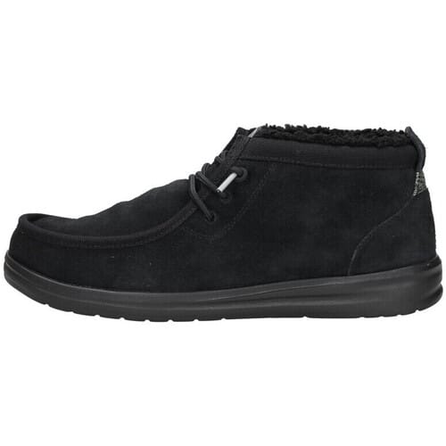 HEYDUDE - Wally Mid GripR Warmth Heren Instappers Black/Black - Maat 41