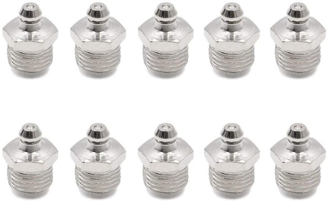 Smeernippels - Nippels Smeermiddelen - Motoronderhoud - Vernikkeld Metaal - 1/4 inch - Zilver