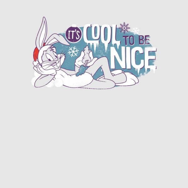 Looney Tunes Its Cool To Be Nice Women's Christmas T-Shirt - Grey - M