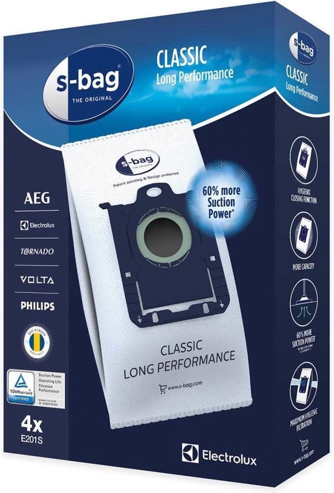 Electrolux S-bag E201S - Stofzuigerzakken - 4 stuks