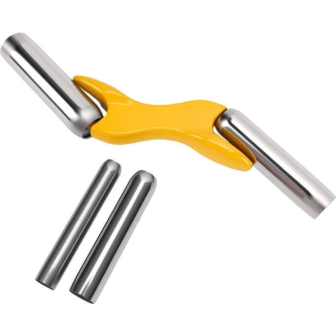 Voeggereedschapset voor baksteen 1 2 5 8 3 4 7 8 Inch Ergonomisch Metalen Handvat Voeggereedschap voor Metselwerk yellow